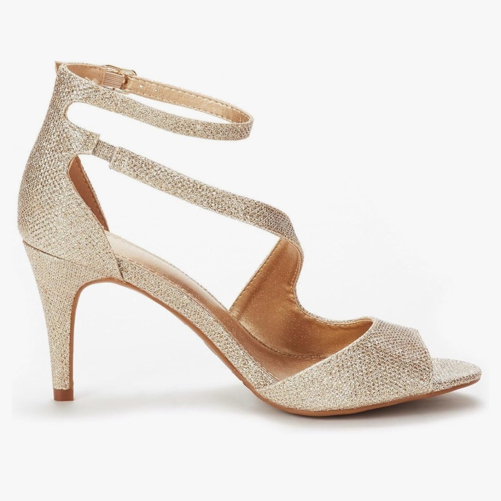 NWOT • DREAM PAIRS • Women's NILE Fashion Stilettos • Gold Glitter • Size 6